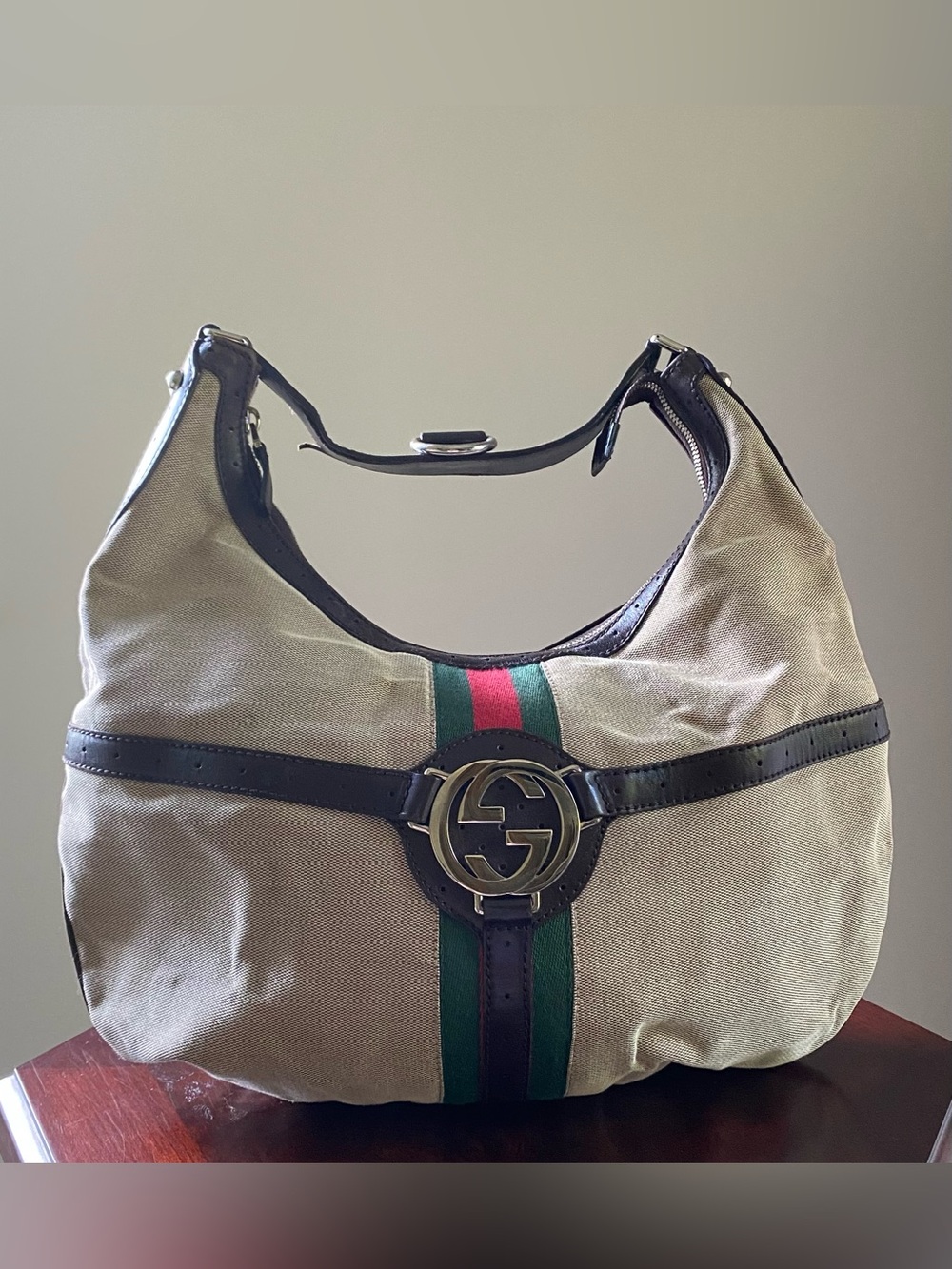 Gucci Britt Web Hobo Bag